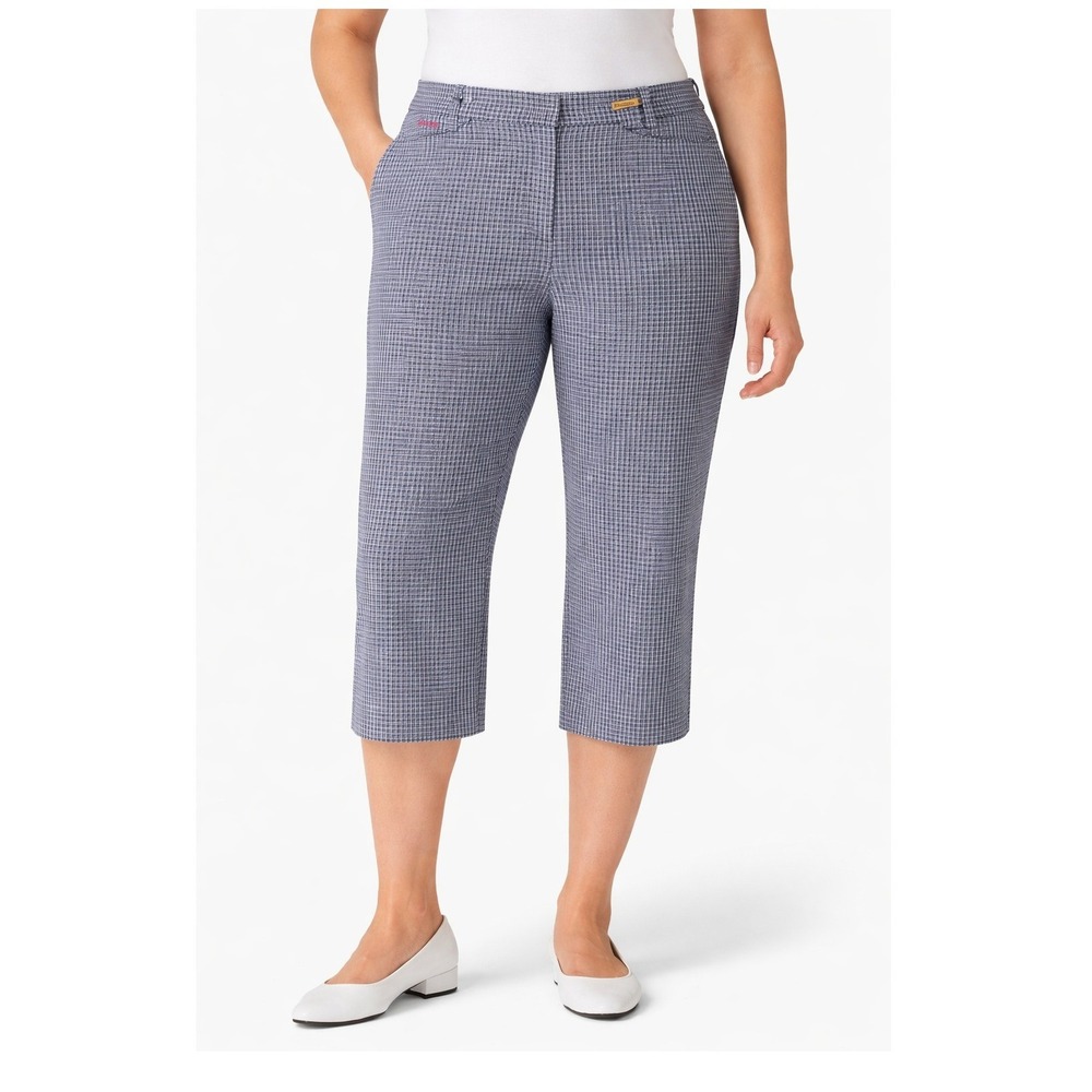 Gingham Cropped Capri Pants Cotton Blend 14‎ Lauren Jeans Co Ralph Lauren Womens